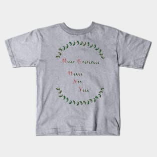 Merry Christmas and Happy New Year Wreath Kids T-Shirt